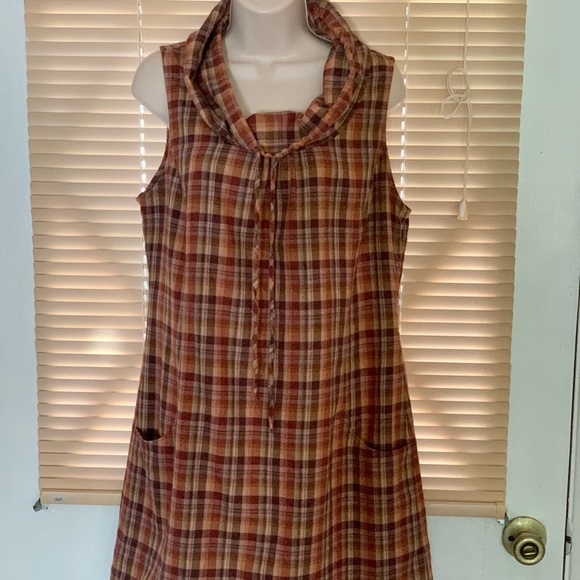 Patagonia Dresses & Skirts - Patagonia brown plaid fortuity tunic/dress pockets